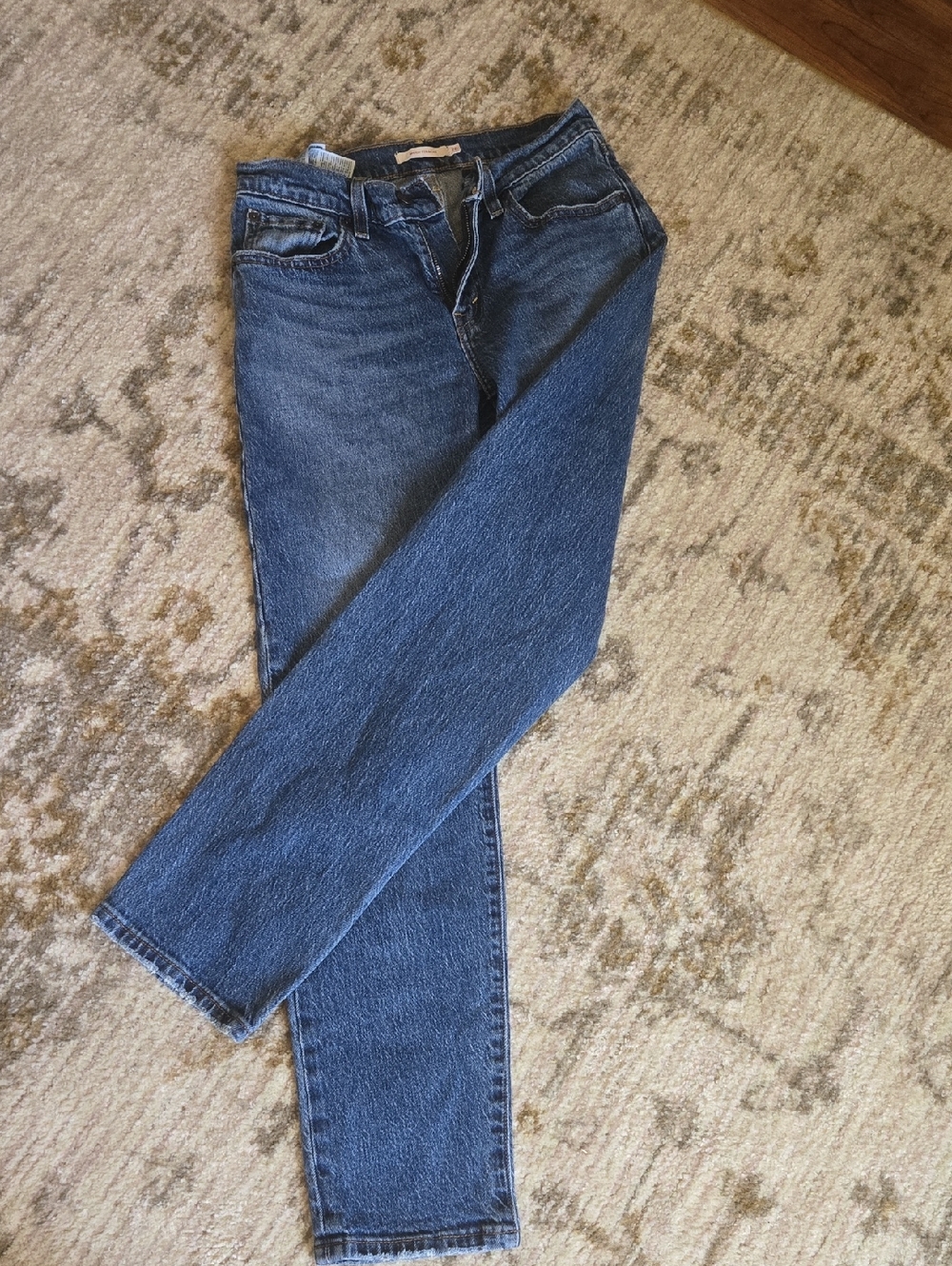 Like New Levi Classic Straight-Leg Blue Jeans